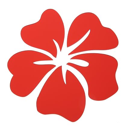 Domybest 4pcs Hibiscus Fleur Acrylique Miroir Stickers Muraux Diy Art Décor à La Maisonrouge