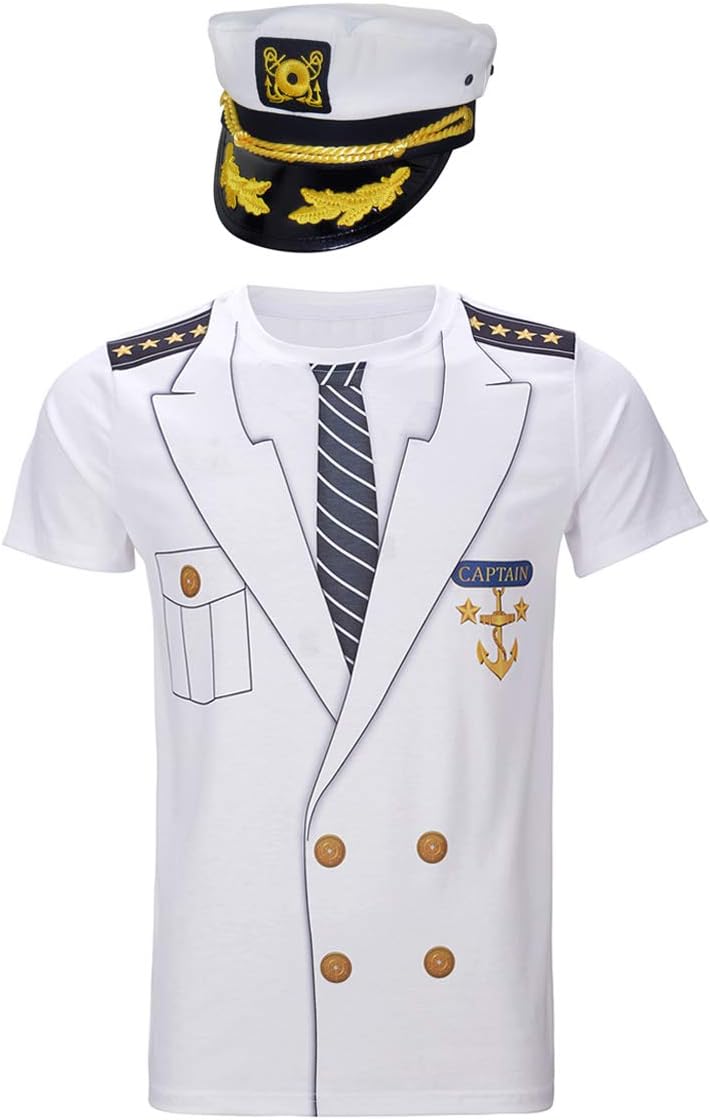 Men's Marine Costume T-Shirts with Hat