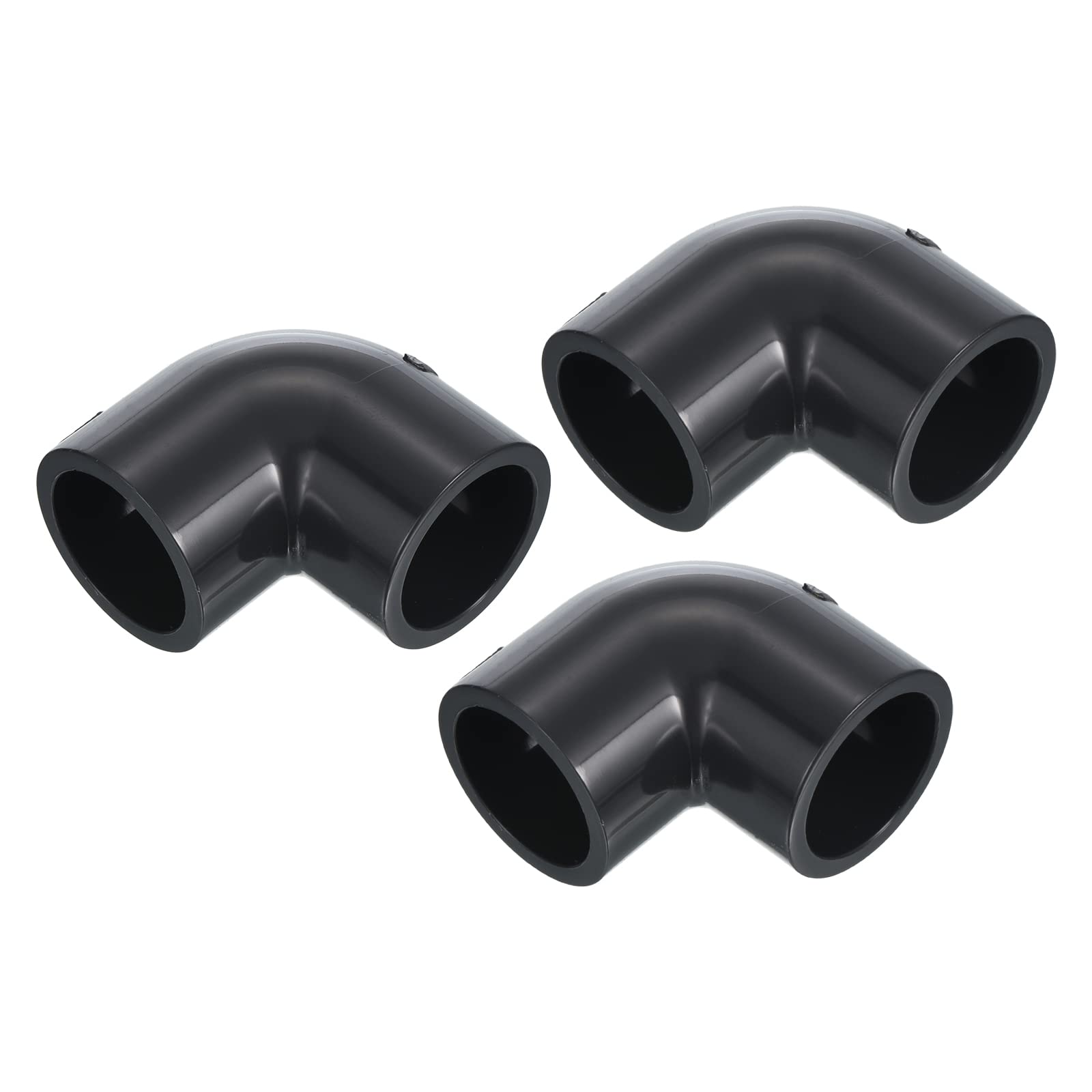 PATIKIL UPVC Pipe Fitting Elbow 25mm Socket, 3 Pack 90 Degree Adapter Connector, Gray