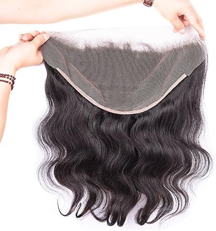 13x4" Full Frontal Lace Closure Body Wave Unprocessed Brazilian Virgin Human Hair Extensions Natural Color (12)