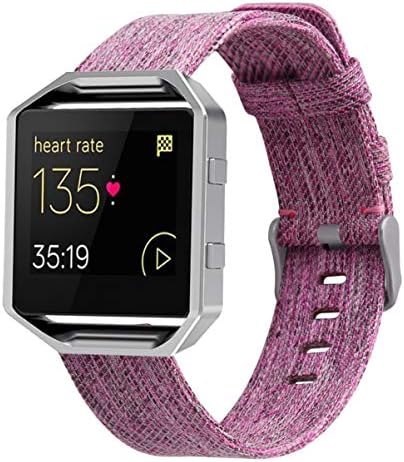 Lenlun for Fitbit Blaze Strap, Colorful Woven Canvas Replacement Wrist Watch Straps for Fitbit Blaze Band Women Men with Large and Small