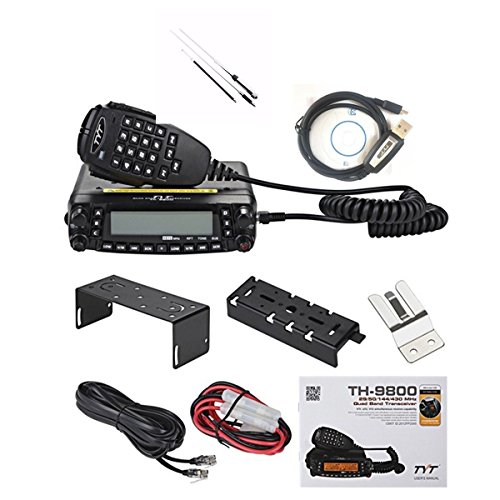 (Ship by DHL) 1806A Newest Updated Version TYT TH-9800 Plus Quad Band Transceiver 10M/6M/2M/70cm Two Way Amateur Radio with HH9000 Antenna & Programming Cable with CD(for Win OS only