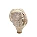 BELLA MARIE ID25 Girl's Rhinestone D'orsay Dress Sandal