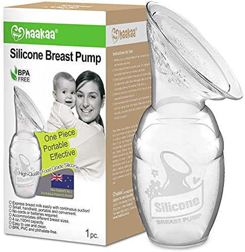 haakaa Manual Breast Pump for Breastfeeding 4oz/100ml