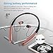 Bluetooth Stereo Headphones,DolTech Magnetic Wireless Neckband Earphones Noise Cancellation Sport Waterproof with Microphone For Cellphone, Computer,iPad (RoseGold)