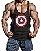 Moge®America Captain Fitness Sweat Muscles Vest Cotton Loose Gym Vest Y-back Bod