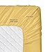 Hearth & Harbor 4 Piece Bed Sheet Set - Luxury Soft Double Brushed Microfiber - Deep Pocket Fitted Sheet, Hypoallergenic. Queen Size, Yellow