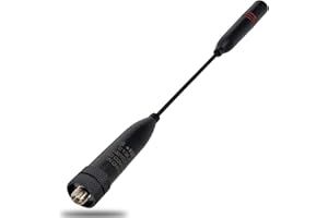 HYSHIKRA Walkie-Talkie Antenna, Flexible Dual Band 144/430Mhz SMA-Female Handheld Whip for Baofeng UV-5R Series, UV-82 Series, BF-F8HP Kenwood Two Way Radio