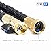 PhoebusTech 100ft Expandable Garden Hose Set, Extends to 100ft Handy & Kink-Free, 5000 Denier Woven Casing with a 8-Pattern Spray Gun, Hook, Brass Fittings, Free Storage Bag