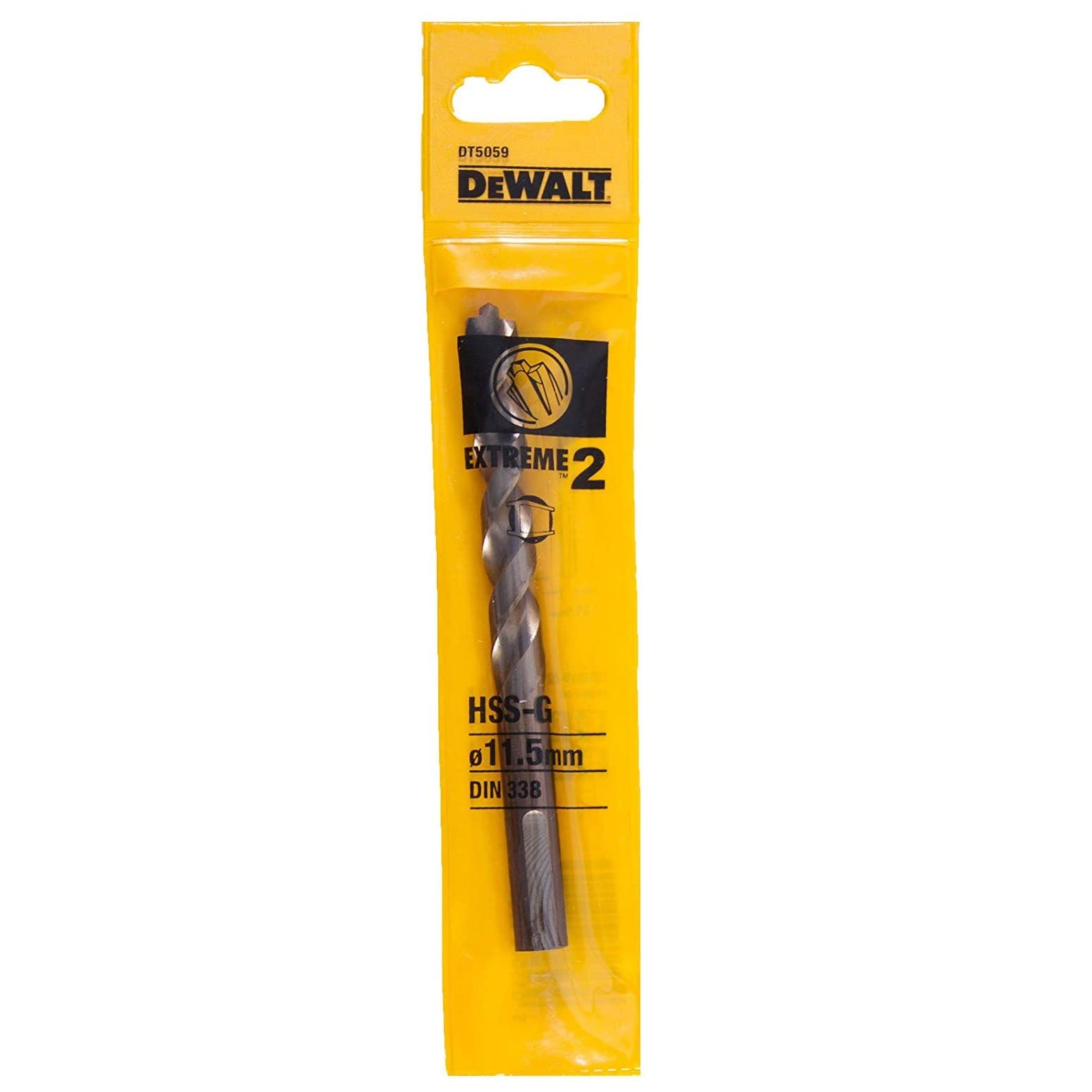 dewalt DT5059-QZ DeWalt DT5059QZ Extreme 2 Metal Drillbit 11.5 x 142mm - Silver