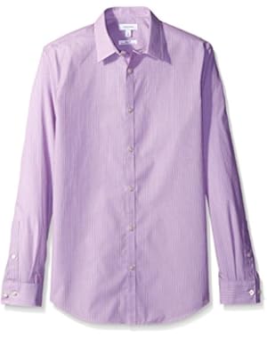 Calvin Klein Men's Stripe Long-Sleeve Button Down Shirt