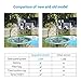 AISITIN Solar Fountain Pump, 3.5W Circle Solar Water Pump Floating Fountain Built-in Battery 1500mAh, with 6 Nozzles, for Bird Bath, Fish Tank, Pond Garden Decoration