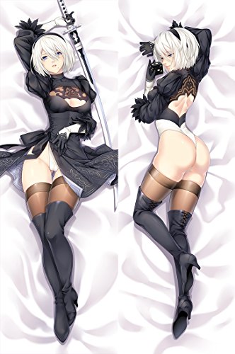 GB Arts Nier Automata (2B No Visor) Two-Way Tricot 150cm x 50cm Pillowcase