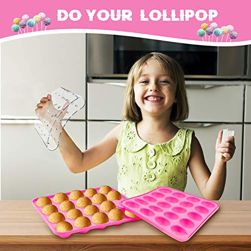 20 Cavity Cake Pop Mold Maker with Lollipop Stand , Cake Pop Sticks for