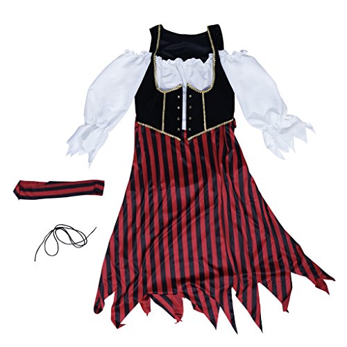 EraSpooky-Pirata-Donna-Adulto-Costume-Bucaniere-a-Righe-Caraibi-Vestito