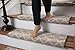 Parterre Wool Inspired Bullnose Carpet Stair Tread with Adhesive Padding, Color - Chantilly, by Tread Comfort (Single 27