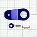 Auto Dynasty Compatible with Honda Civic EK Billet Aluminum Radiator Stay Mount Bracket+Washer (Blue)