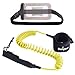 Unigear Premium 10' Coiled SUP Leash (11 Colors) Inflatable Paddle Board Surfboard Leash with Waterproof Wallet (Yellow)