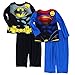 Batman vs Superman Boys 4 Piece Pajama Set, Toddler Sizes 2T-4T