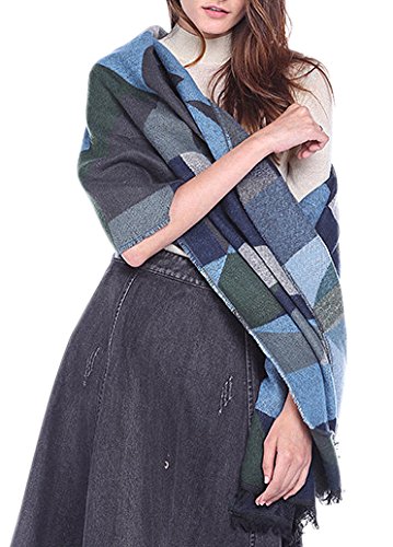 Afibi Womens Long Wide Scottish Clan Tartan Plaid Shawl Winter Warm Scarf Afibi Womens Long Wide Scottish Clan Tartan Plaid Shawl Winter Warm Scarf