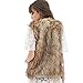 Dikoaina Womens Ladies Fashion Autumn And Winter Warm Short Faux Fur Vests Outwear Jacket