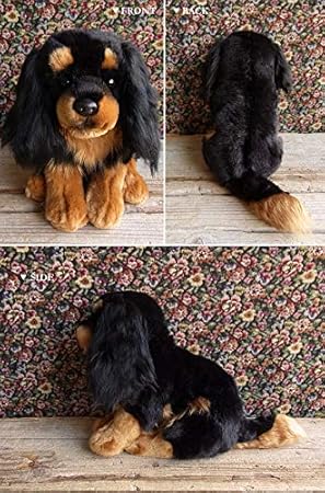 black and tan cavalier king charles spaniel stuffed animal
