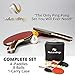 NuLandings Ping Pong Paddle Set - 4 Professional Table Tennis Rackets/Paddles - 8 Premium 3-Star ITTF Standard Balls Portable Cover Case Holder - Precise Racquet Control, Speed and Spin - Bundled Kit