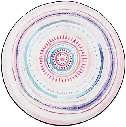 Carpet Bedroom European Round Computer Chair Hanging Basket Rattan Chair Cushion Simple Modern Home Living Room Bedside Carpet (Size : Diameter 80cm)