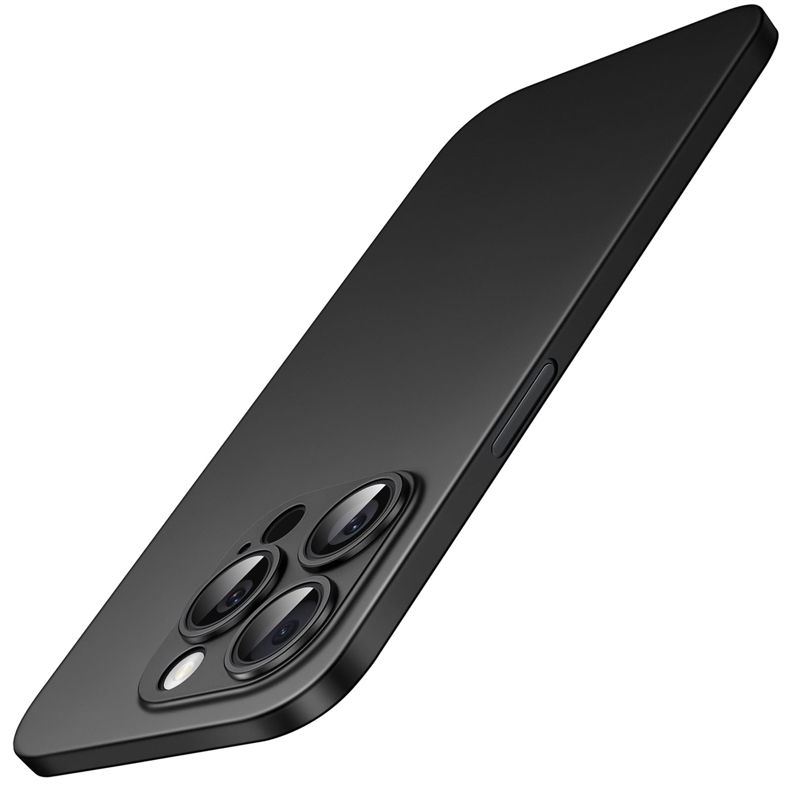 Photo 1 of JETech Ultra Slim Case for iPhone 15 Pro Max 6.7-Inch, Camera Lens Cover, Lightweight Matte Finish PP Hard Minimalist Case, Support Wireless Charging (Black Titanium)