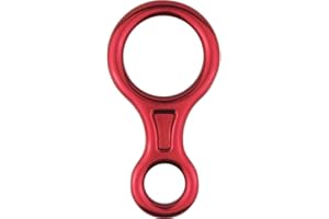 PROND Terminal 8 Descender, Climb Aluminum Figure 8 Descender Rigging Plate Heavy Duty, 35KN Aluminum Alloy Descender for Outdoor Climbing Rappel Gear Downhill Ring Equipment and Belay Device