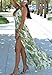 Women's V Neck Halter Floral Maxi Dress Overlay Romper Jumpsuit Playsuit 2XL