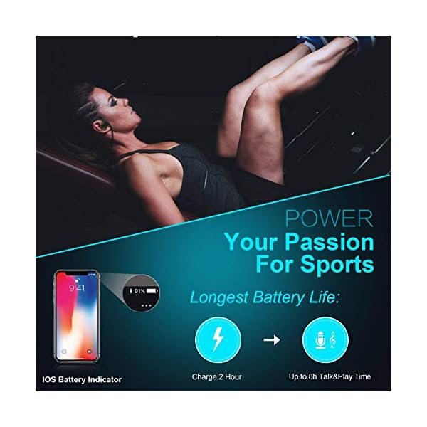 Bluetooth-Headphones-Yuanguo-IPX7-Waterproof-Wireless-Earphones-Stereo-Headset-CVC-60-7-9-hours-Playtime-for-Gym-Cycling-Sports-Travelling-Build-in-Microphone-for-Samsung-ETC-All-Smartphone Bluetooth Headphones, Yuanguo IPX7 Waterproof Wireless Earphones Stereo Headset, CVC 6.0, 7-9 hours Playtime for Gym…