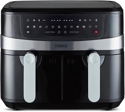 Tower Vortx 9L Dual Basket Air Fryer 2600W - Smart Finish Technology