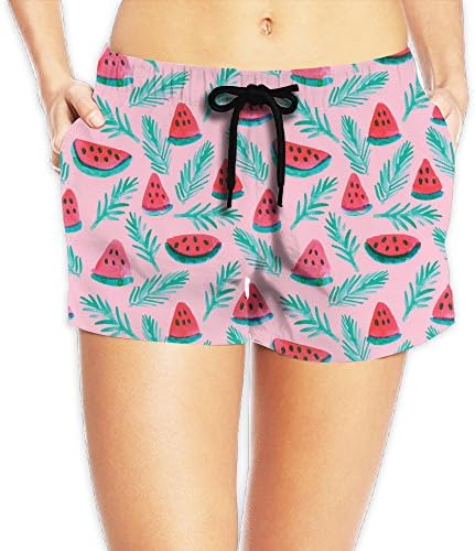 Red Big Watermelon Sexy Trunks Floral Boardshort Hunting Beautiful Women Jogging