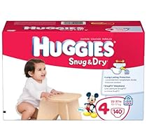 Huggies Snug & Dry Diapers, Size 4, Giant Pack, 140 Count