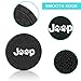 Lipctine Paw Logo 2 PCS 2.75 Inch Soft Rubber Pad Set Round Auto Cup Holder Insert Drink Coaster fit for Jeep Wrangler Liberty Grand Cherokee Renegade Compass Patriot SUV 2PCS