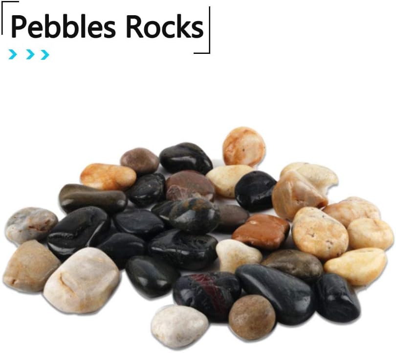 20 Pounds River Rocks, Pebbles, 1-2 Inches Garden Outdoor Decorative Stones, Natural Polished Mixed Color Stones : Garden & Outdoor