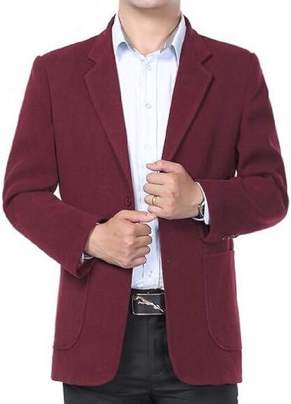 Amazon Yyg メンズ冬ピーコート暖かい平野カジュアルビジネススーツブレザージャケットコート コート ジャケット 通販