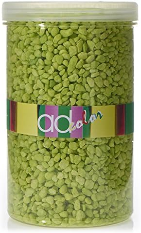 46 ounce Jar of Chartreuse Green Colored Pebbles - Vase Filler