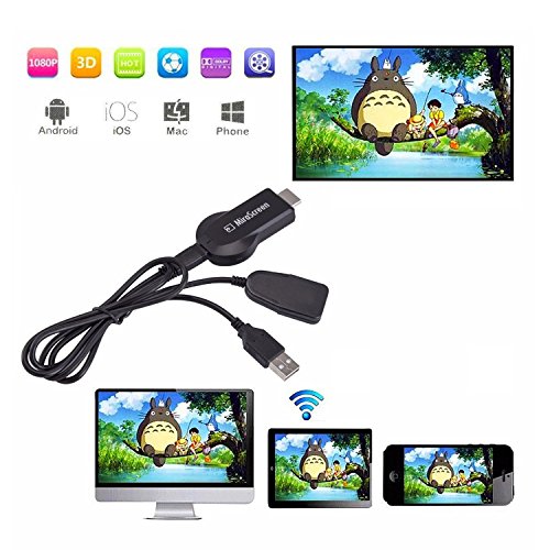 TRADERPLUS 1080P HDMI Wireless Display Adapter Cable for Connect Samsung Galaxy S6 S7 Edge S8 S8+ to HDTV