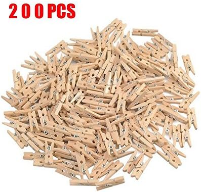 Drema on DIY Wooden Pins for Scrapbooking Wood Crafts, Mini Clothespins 200 Per Pack 1"