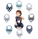 Baby Bandana Drool Bibs for Boys- 100% Organic Cotton - Soft and Super Absorbent for Drooling and Teething