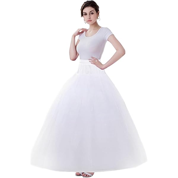 Women's Puffy Tulle Petticoat / Underskirt - 5 Layer Midi Length For Weddings & Costumes (Lilac) - View #2