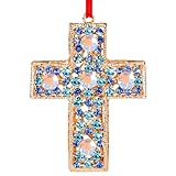 FLYAB Metal Cross Christian Christmas Ornaments