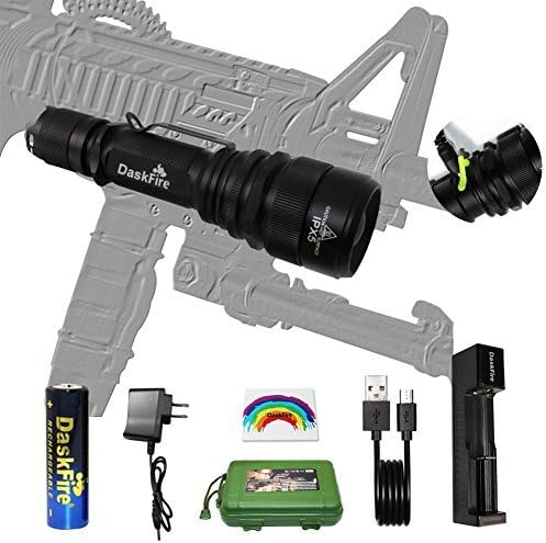 Rechargeable Flashlight Kit as Diving Flashlights, Underwater 50m Scuba Dive Lights, Brightest Hunting Torch Light, Waterproof Hiking Camping Lantern IPX8 (Grey Dive Light)
