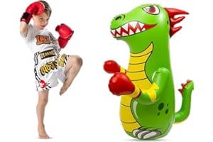 MAYYAD Inflatable Punching Bag for Kids - Bop Bag Inflatable Punching Toy - Inflatable Dinosaur with Instant Bounce Back Movement - Bottom Space Can Use Both Sand and Water