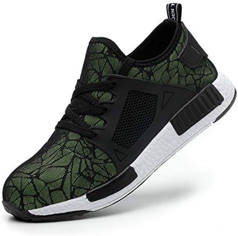 SUADEEX Womens Mens Safety Shoes Work Trainers Steel Toe Flyknit Breathable Lightweight Sport Shoes Sneaker