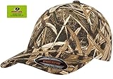 Flexfit Fitted Low Profile Mossy Oak Camo Cotton Hat with Curved Visor – XXL (Shadow Grass)