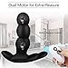Rotating Anal Vibrator Sex Toy with Dual Motor 7×7 360° Rotation Vibration Patterns, PALOQUETH Unisex Waterproof Vibrating Butt Plug Silicone for Advanced Player, Rechargeable, Wireless Remotethumb 4