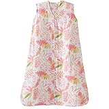 Halo 100% Cotton Muslin Sleepsack Wearable Blanket, Pink Leaves, Medium
